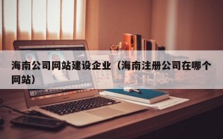 海南公司网站建设企业（海南注册公司在哪个网站）